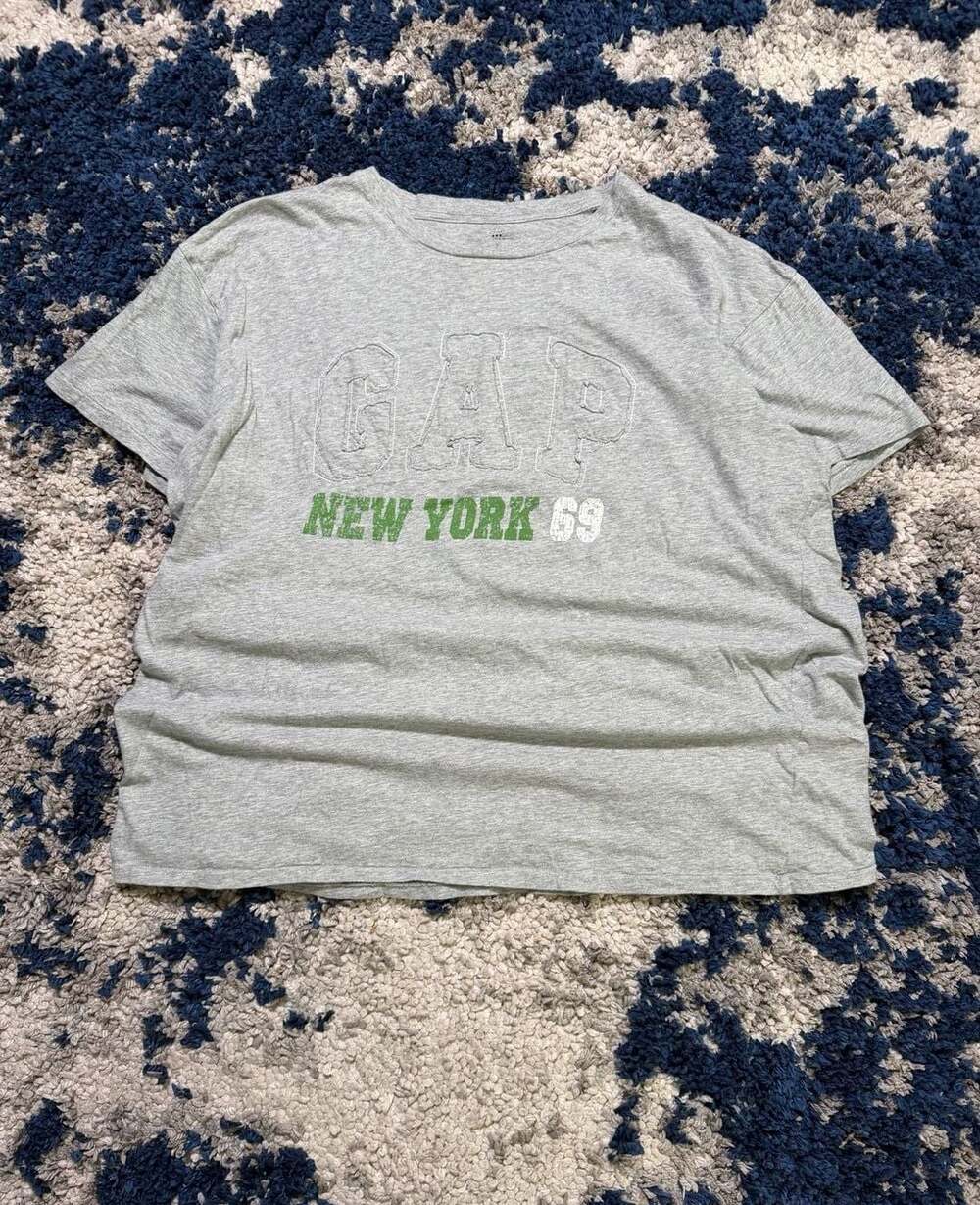 Gap Gray New York 69 Graphic Logo Short Sleeve T-Shirt XXL